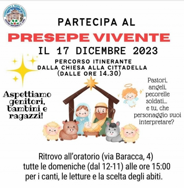 Presepe Vivente con percorso itinerante per Cabiate