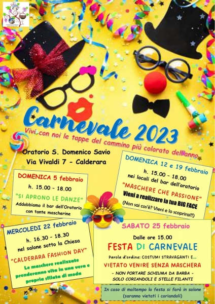 Volantino Carnevale 2023 Calderara