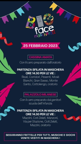 Volantino Carnevale 2023 Cassina amata