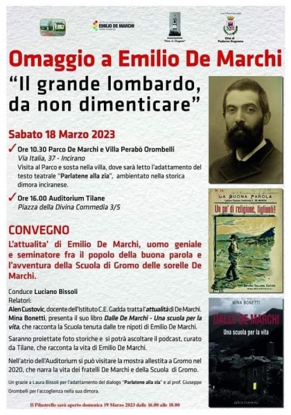 18 e 25  Marzo 2023 Omaggio a Emilio De Marchi