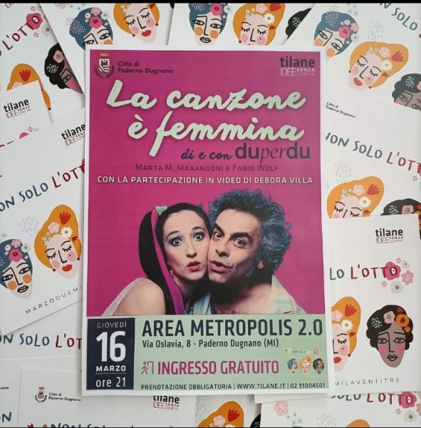 16 marzo 2023 Area Metropolis - La Canzone è Femmina 16 marzo 2023 Area Metropolis - La Canzone è Femmina