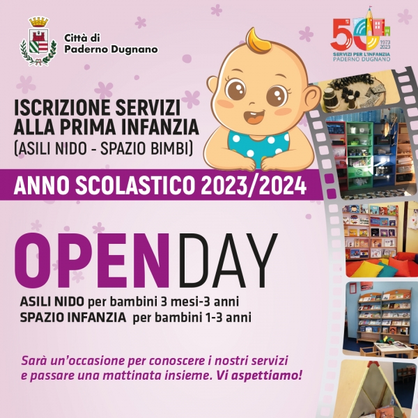 18 e 25 marzo Open Day Asili nido