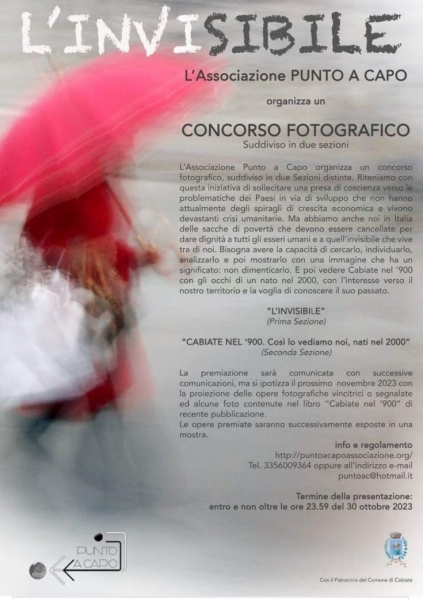 ottobre 2023 Punto a Capo - Concorso Fotografico L´Invisibile