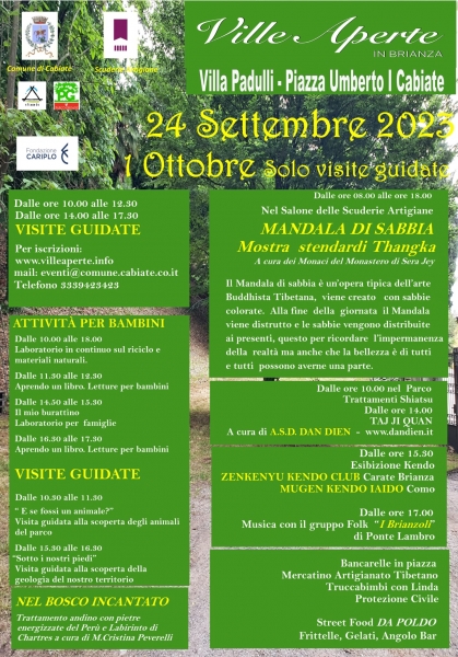 Giro in villa Paduli e Mostra Mandala di sabbia Giro in villa Paduli e Mostra Mandala di sabbia