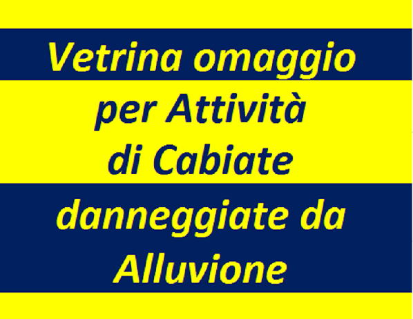 Vetrina omaggio per Attività Alluvionate Vetrina omaggio per Attività Alluvionate