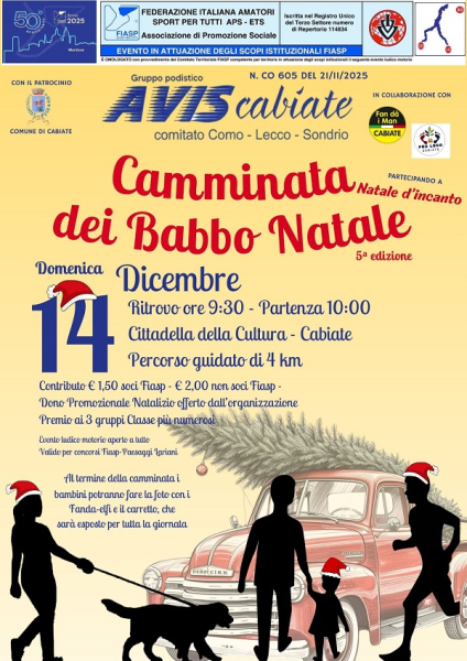 Camminata dei Babbo Natale 2025